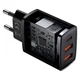 Зарядное устройство 3 порта Baseus 30W (1Type-C + 2USB) CCXJ-E01 черное - изображение 2