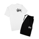 Комплект Stussy шорты и футболка белая базовай Стасси S(46) - изображение 1