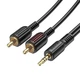 Аудіо-кабель BOROFONE BL11 3.5mm to double RCA audio cable Black (BL11B) - зображення 4
