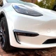 Пластиковая губа на бампер Tesla Model Y 2019 + молдинг бампера юбка черная. - изображение 2