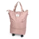 Дорожная сумка-трансформер, 55х22х80 cm, 56-75 л., колесики, Pink, 1,1кг - изображение 3