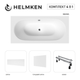 Ванна акриловая Helmken Vienna 170x75 см (821S189D01) комплект 4 в 1: прямоугольная ванна, ножки, Белая фронтальная и боковая панель - изображение 14