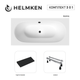Ванна акриловая Helmken Vienna 160x75 см (5606SB5059) комплект 3 в 1: прямоугольная ванна, ножки, Черный подголовник - изображение 17