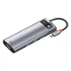 USB-Хаб Baseus Metal Gleam Series 9 в 1 Type-C Grey - зображення 2