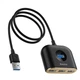 USB-Хаб Baseus Square Round USB to USB 3.0 + 3USB 2.0 1m Black - изображение 1