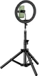 Набор блоггера RTAKO ZJ-ZBT01 Live Streaming Stand with Ring Light and Floor Tripod ABS Black (6942063215400) - изображение 2
