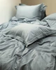 Простирадло Cozy 140x200x20 см на резинці Сіро-блакитне - зображення 5