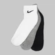 Набор мужских носков коротких хлопковых Nike U Nk Everyday Cush Ankle SX7667-964 38-42 3 пары Черный/Белый/Серый (194955549216) - изображение 7