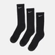 Набор женских носков высоких хлопковых Nike U Nk Everyday Plus Cush Crew SX6888-010 34-38 3 пары Черный (888408257925) - изображение 1