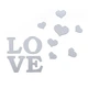 Дзеркальний декор акриловий самоклеючий Love срібло,11шт (D) SW-00002495 - зображення 1