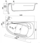 Ванна акриловая Cersanit Joanna New 160x95см правая (S301-169) - изображение 2