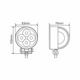 Фара світлодіодна Brevia EPISTAR Spot 10-30V, 12W (4x3W), 880Lm, 1шт 10601RSX1 - зображення 6