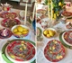 Фуршетна стійка Sicilia Limoni (Лимони) Ø27см і Ø19см, порцелянова 2-х ярусна фруктівниця (BD-149-020) - зображення 3