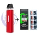 Pod система электронная сигарета Vaporesso XROS Mini Kit Cherry Red + 4 дополнительный картридж под подик электронка перезаправляемая многоразовая вапорессо иксрос мини вейп стартовый набор для вейпинга с картриджем 2 мл corex - изображение 1