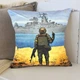 Подушка патриотическая 3D Рyсский воєнний корабль йди ...50х50 см (FD-12678) - изображение 1