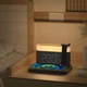 Ночник с аккумулятором Proove Day & Night 3W 2900K-13000K 1200mAh USB 5V с беспроводной зарядкой 15W для телефона и смарт-часов, с будильником Black - изображение 2