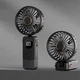 Ручной / настольный вентилятор на аккумуляторе Foldable Fan складной вентилятор с дисплеем, черный (104063999) - изображение 2