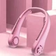 Безлопастной вентилятор на шею Hanging Neck Fan трехскоростной вентилятор на аккумуляторе для шеи, 22х21х6.3 см, розовый (104055866) - изображение 5