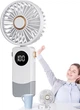 Ручной / настольный вентилятор на аккумуляторе Foldable Fan складной вентилятор с дисплеем, белый (104064570) - изображение 4