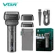 Электробритва мужская шейвер VGR V-368 Black с LED дисплеем аккумулятор 1400 мАч скорость 9000 об/мин (9110) - изображение 2