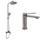 Набір 2 в 1 Qtap Slavonice QTSLA270GMB45924 Gunmetal Black PVD + QTSLA110GMB45913 SET-Q6271 - зображення 1