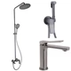 Набір 3 в 1 Qtap Slavonice QTSLA270GMB45924 Gunmetal Black PVD + QTSLA111GMB45910 + QTSLA262GMB45916 SET-Q6281 - зображення 1