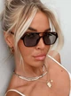 Солнцезащитные очки No Brand авиатор Celebrity с металлическим заушником леопардовые черные - изображение 6