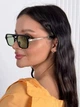 Солнцезащитные очки No Brand авиатор Celebrity с металлическим заушником зеленые (хаки) с черным - изображение 2