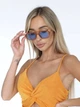 Солнцезащитные очки No Brand авиатор Celebrity с металлическим заушником голубые с оранжевым - изображение 3