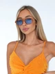 Солнцезащитные очки No Brand авиатор Celebrity с металлическим заушником голубые с оранжевым - изображение 5