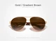 Мужские поляризационные солнцезащитные очки KINGSEVEN 7777 Gold Gradient Brown - изображение 2