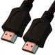 Шнур HDMI (штекер - штекер), Vers-1.4, Ø6мм, 0.5м, чёрный - изображение 1