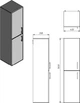 Пенал - шкаф в ванную подвесной JUVENTA Manhattan MnhP-160 белый - изображение 6