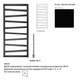 Полотенцесушитель электрический Terma Zigzag Ral 9005 1070x500мм (WLZIG107050K9M5E8TS1D) - изображение 2