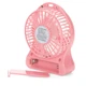 Вентилятор портативный настольный мини на аккумуляторе + USB Mini Fan 14х10х4 см Розовый - изображение 3