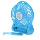 Вентилятор портативный настольный мини на аккумуляторе + USB Mini Fan 14х10х4 см Голубой - изображение 5