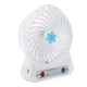 Вентилятор портативный настольный мини на аккумуляторе + USB Mini Fan 14х10х4 см Белый - изображение 4