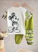 Спортивный костюм на мальчика Mickey Mouse (Міккі Маус) UNICORN 110 см белый с салатовым - изображение 2
