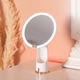 Косметическое круглое зеркало с LED подсветкой USB настольное 18.5х10х29 см белое - изображение 6