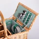 Корзина плетеная для пикника с посудой на 4 персоны 48х33х43 см набор посуды туристический для кемпинга HP-ZQ-3 - изображение 4