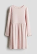 Сукня з джерсі в рубчик світло-рожева H&M 92см (400010729) - зображення 1