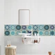 Самоклеящаяся ПВХ плитка Patchwork 20x20 см, 10 шт, водостойкие панели для стен и пола (0,4 м²) узор № 17 - изображение 7