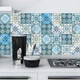 Самоклеюча ПВХ плитка Patchwork 20x20 см, 10 шт, водостійкі панелі для стін і підлоги (0,4 м²) візерунок № 4 - зображення 3