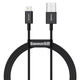 Кабель Baseus Superior Series Fast Charging Lightning 2.4A 1m чорний CALYS-A01 - изображение 1