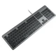 Клавіатура Vinga KB735 black-grey - зображення 2