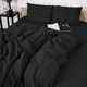 Пододеяльник MirSon Полуторный 143х210 см Бязь 17-0611 Stripe Black (2200008199524) - изображение 2