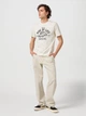 Футболка хлопковая длинная мужская Wrangler 112362791 2XL Белая с принтом (5401139262171) - изображение 3
