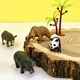 Игровые фигурки для детей Дикие животные, набор с 12 элементов и декораций в подарочной колбе - изображение 2