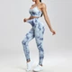 Комплект для фітнесу топ та легінси з Push-Up ефектом блакитний XL - изображение 1