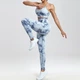 Комплект для фітнесу топ та легінси з Push-Up ефектом блакитний XL - изображение 2